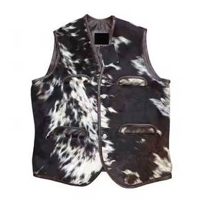 Gilet en cuir de vache véritable pour homme - Style classique de plein air, vêtement décontracté, service OEM - Product Image 1