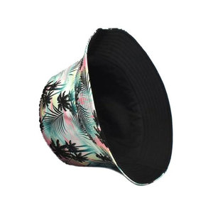 หมวกบักเก็ตผ้าฝ้าย 100% ปักโลโก้ตามสั่ง พิมพ์ลายดิจิตอลตามสั่ง หมวกบักเก็ตผ้าซาตินกันแดดสำหรับขาย - Product Image 2