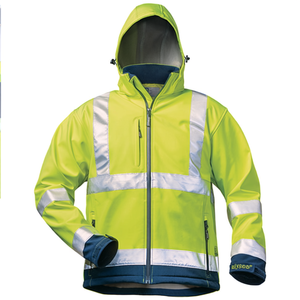 <b>High</b>-<b>visibility</b> Polyester Men's Workwear <b>Softshell</b> <b>Jacket</b> Size M Navy ELYSEE Brand - Product Image 2