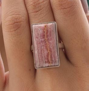 925 Stamped Sterling Silver Rhodo Chrosite <b>Spinner</b> <b>Ring</b> Natural Designer Jewelry 925 Sterling Silver Handmade Gemstone Jewelry - Product Image 2