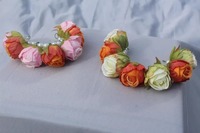 Gajra Bunga Mawar Buatan Tangan untuk Wanita, Gelang Tangan/Korsase Bunga/Gelang Floral untuk Nikah, Mehndi & Pakaian Pesta