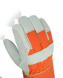 Wholesale Bulk Custom Logo Leather Safety Work Gloves Welding and Leather Working Safety <b>Clothing</b> - Product Image 6