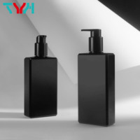Botella de Plástico Transparente Octogonal Rectangular de 270 ml PETG con Tapa Pulverizadora para Mascarilla Facial y Champú (GAM270-PT)