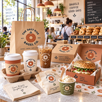 Gobelets en papier AT PACK pour matcha avec impression de logo personnalisé, gobelets jetables pour matcha, gobelets en plastique et fournitures d'emballage pour café