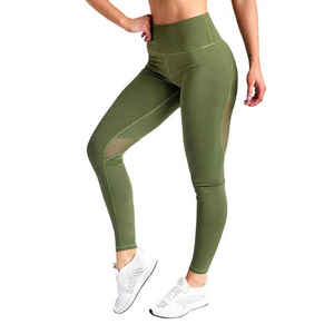 Pantalones de gimnasio de cintura alta personalizados para mujer, mallas de punto para Yoga y Fitness, material tejido - Product Image 1