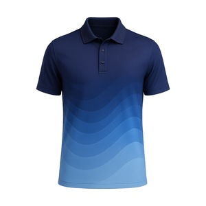 Polo de golf personnalisé de haute qualité avec broderie Oem 88% polyester 12% spandex pour hommes - Product Image 1