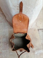 Sac à dos marocain unisexe en cuir Boho fait main en cuir marron