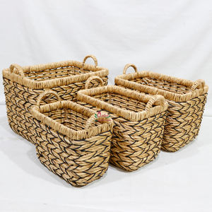 Artex Dong Thap Paniers de rangement en jacinthe d'eau tissés à la main et coffrets cadeaux en osier pour la maison et le bureau - Product Image 6