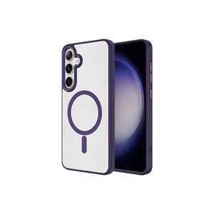 Funda de Silicona Compatible con Magsafe Netzy Luxury para Samsung Galaxy S24 Plus, Acabado Cromado Morado Oscuro - Product Image 2