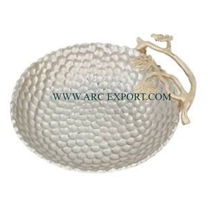 Bol décoratif de table de restaurant le plus vendu pour le désert de mariage et les collations bol de service avec poignées en métal ustensiles de cuisine - Product Image 2