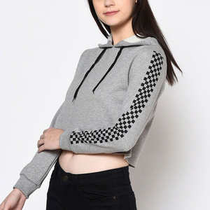 Sudadera Corta para Mujer, Precio Razonable de Fabricante al por Mayor, Ropa de Calle de Alta Calidad, Sudadera Corta Moderna para Mujer - Product Image 3