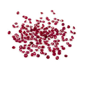 Rubis naturel de Birmanie non traité, taille brillant, pierre précieuse non montée, facetté, 3mm 3.5mm, ronds de diamant, similaire au grenat, diamant rouge calibré - Product Image 3