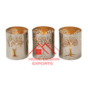 Portavelas para decoración de mesa y decoración de centro de mesa, productos de última tendencia, Juego de 3 Metal decorativo con acabado de bronce - Product Image 4