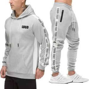 Vente en gros de joggings pour hommes, pull d'extérieur, chemise, survêtements d'entraînement, ensemble de 2 pièces, sweat à capuche avec fermeture éclair et pantalon, ensemble de survêtements - Product Image 1