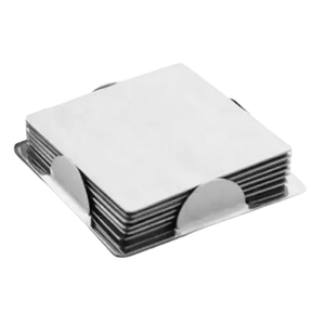 Wholesale Ceramic Coaster Blanks White Round Water Absorb <b>Cup</b> Ceramic <b>Car</b> Coaster With <b>Holder</b> Set 6 for Gift Home and Kitchen - Product Image 6