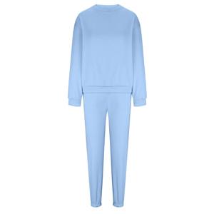 Conjunto Deportivo Casual de 2 Piezas para Mujer, Talla Grande, Transpirable, de Felpa, con Sudadera y Pantalones Jogger, Hombros Caídos, Estilo Urbano, para Invierno - Product Image 2