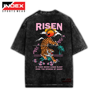 เสื้อยืดผู้ชายทรงหลวมลำลองสำหรับเข้ายิมเสื้อยืดผ้าฝ้ายฟอกสี100% - Product Image 3