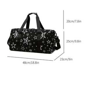 Bolso de hombro de entrenamiento de gran capacidad, bolso de lona de poliéster con impresión de posicionamiento, bolsos de cuero de estilo neutro - Product Image 2