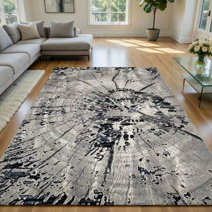 Alfombras Turcas Modernas de Franela Jacquard Tejidas a Máquina, Alfombras de Yute de Alta Calidad Resistentes a las Manchas, Pelo Medio, Abstractas, Antideslizantes - Product Image 1