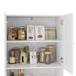 Vietnam Manufacturer's High Quality Custom-Size Luxury Modern White Wood Wine <b>Bar</b> Cabinet for Living Room or Home Use - Product Image 2