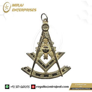 อาจารย์ในอดีต - อัญมณีสร้อยคอ Regalia ทองของเสาเข็มขัดอัญมณีเสาเข็มขัดฟรีเมสันอัญมณีเสาเข็มขัดนุ่ม - Product Image 5