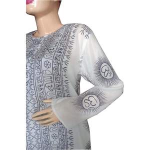 KVR de alta calidad Om Kurta 100% tela de algodón de alta calidad precios al por mayor ropa Lisa personalizada Anti Technics estilo de artículo para exportación - Product Image 4
