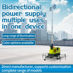Tour d'éclairage mobile industrielle sur remorque 5m 7m 9m avec générateur diesel, tours d'éclairage d'usine en gros, RGB, éclairage blanc, solaire DC - Product Image 3