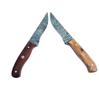 Couteau d'appariement de Chef damas fait à la main de haute qualité de 4 pouces manche en bois couteau de Chef de cuisine tranchant avec gaine en cuir