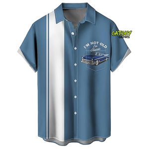 Wholesale Summer Loose Fit Breathable Casual Buttons Big Size <b>Hawaiian</b> Style Digital Printing T <b>Shirt</b> for Men Design - Product Image 1