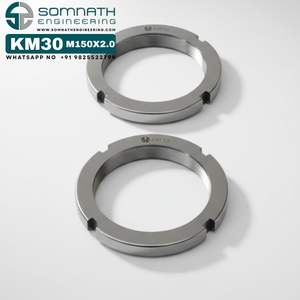 Écrous de blocage KM30 de haute qualité M150X2.0 écrou de blocage d'arbre de roulement métrique de précision pour montage sécurisé en acier inoxydable - Product Image 3