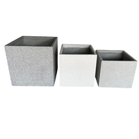 Pot de fleurs carré en ciment, design unique, écologique, minimaliste, moderne, de haute qualité, fabriqué au Vietnam, pour l'intérieur et l'extérieur, tendance