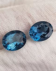 Haute qualité londres bleu topaze pierre précieuse Quartz naturel personnalisable taille forme lâche perle coupe bleu topaze pierre en gros - Product Image 2