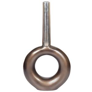 Florero de mesa fundido de aluminio plateado de estilo moderno, decoración decorativa para el hogar, pieza de acento, centro de mesa elegante para el hogar o la oficina - Product Image 4