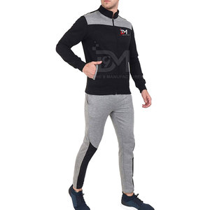 ชุดวอร์มสีทึบผู้ชายทรงพอดีตัวปกติมีซิปสวมใส่สบายสำหรับฤดูหนาว - Product Image 2