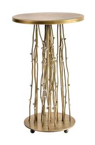 Prix d'usine Coulée d'aluminium métal finition dorée meubles de décoration de maison de luxe Table basse publicitaire latérale - Product Image 4