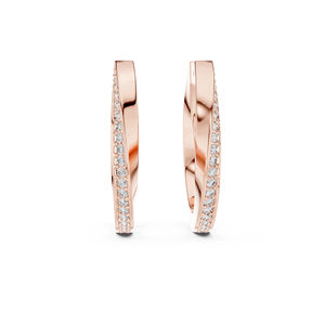 ต่างหูทรงกลมเพชรทรงกลมสำหรับผู้หญิง สวมใส่ในออฟฟิศ ทองคำ 14K สีเหลือง ดีไซน์เรียบหรู หรูหรา ได้รับการรับรอง ใส่ได้ทุกวัน สง่างาม สวยงาม - Product Image 2