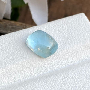 พลอยคาโบชองทรงเบาะพลอยสีฟ้าจากธรรมชาติมีความมันวาวแบบหลวมสำหรับทำเครื่องประดับ2.18กะรัต - Product Image 1