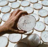 Résine Agate Coaster Palette Palette Peinture Couleur Mixte