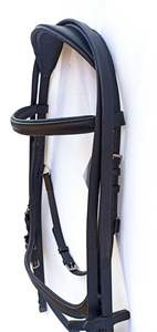 Nouveau confort de bride en cuir anatomique de qualité supérieure entièrement rembourré avec des rênes en cuir - Product Image 3