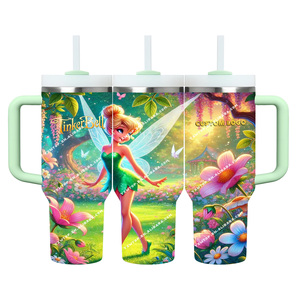 Biểu Tượng Tùy Chỉnh Phim Hoạt Hình <span class=keywords><strong>Tinker</strong></span> Cổ Tích Công Chúa 40Oz Tái Sử Dụng Chân Không Cầm Tay Flask Nhiệt Cup Thép Không Gỉ Rơm Uống Chai Cup - Product Image 2