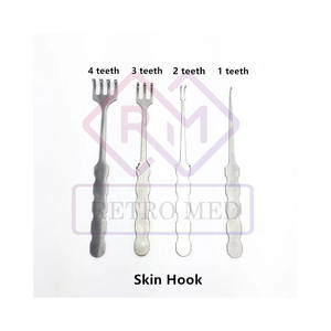Juego de 4 Uds. DE INSTRUMENTOS DE MEDICAB, instrumentos quirúrgicos veterinarios ortopédicos, gancho de tracción de acero inoxidable, Retractor de piel reutilizable - Product Image 3