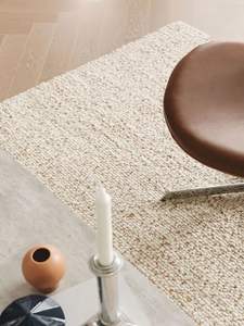 Parche de alfombra de lana pura Marrón 160x230 cm Parche de alfombra de lana pura Marrón 160x230 cm Lana para comedor, pasillo/entrada, dormitorio - Product Image 3