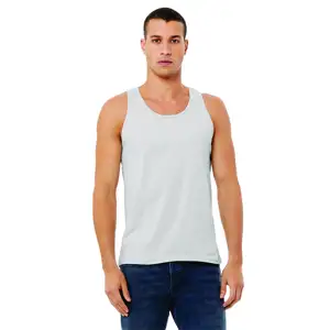 Side Seamed Retail Fit 100% Airlume Combed and Ring Spun Cotton 32 single 4.2 oz Silver Unisex Jersey Tank