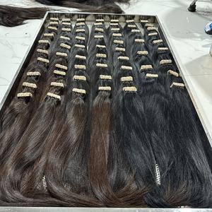 Extensiones de Cabello Natural de Alta Calidad, Cabello Humano de un Solo Donante, 100% Cabello Virgen Vietnamita, Precio al por Mayor, Liso - Product Image 1