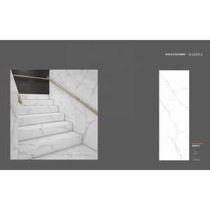 Calacatta Venato 800x2400x15mm Poli Porcelaine Blanc Italien Sol Céramique de Luxe Pierre Frittée Carreaux de Designer - Product Image 1