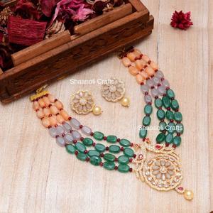 Nuevo Juego de Collares Largos para Novia, con Cuentas, Estilo Rajasthani Rajwada, para Regalos de Boda - Product Image 4