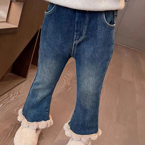 Adolescente Niñas 2025 Niñas Niños Pantalones de mezclilla en precio razonable Diseño personalizado Logo Transpirable Niñas Mujeres Pantalones de mezclilla OEM - Product Image 4