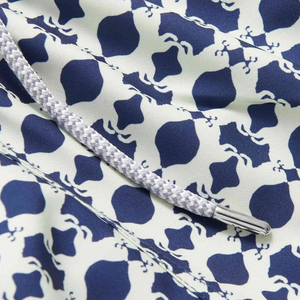 กางเกงว่ายน้ำชาย รีไซเคิล ลายเสือเรขาคณิต สีกรมท่า แห้งเร็ว มีกระเป๋าและขอบเอวยางยืด - Product Image 6