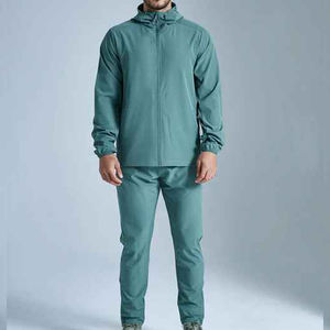 Conjunto Deportivo de 2 Piezas de Nailon Personalizado, Chaqueta Deportiva con Cremallera Completa, Cortavientos, Ajustada, para Hombre, para Atletismo y Actividades al Aire Libre - Product Image 1