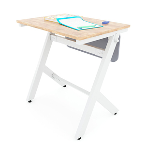 YARIS 01 Modern Design Single <b>Study</b> <b>Table</b> High Quality Rubberwood with Powder-coated Iron Legs School Furniture-PSD003 - Product Image 3